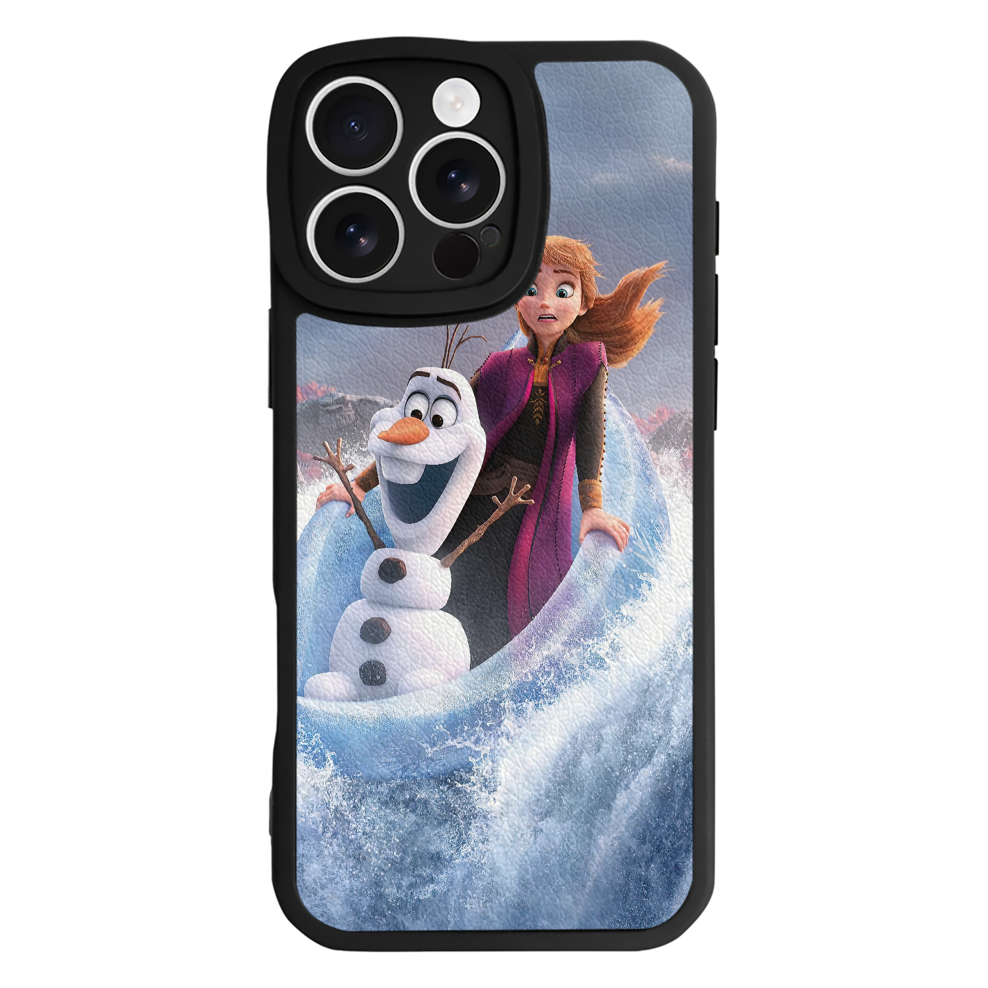 （画像用） アナと雪の女王 アンナ エルサ Frozen Anna Elsa 【iPhone 16シリーズ対応】シリコンスマホケース（レザー調） 材質：シリコン